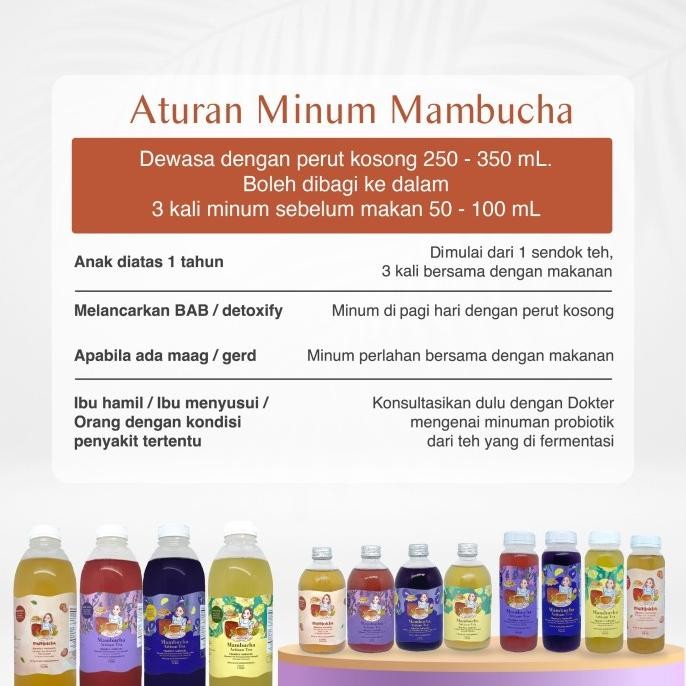 

TERBARU KOMBUCHA MARIGOLD MAMBUCHA GLASS BOTTLE 350 ML !!!!!