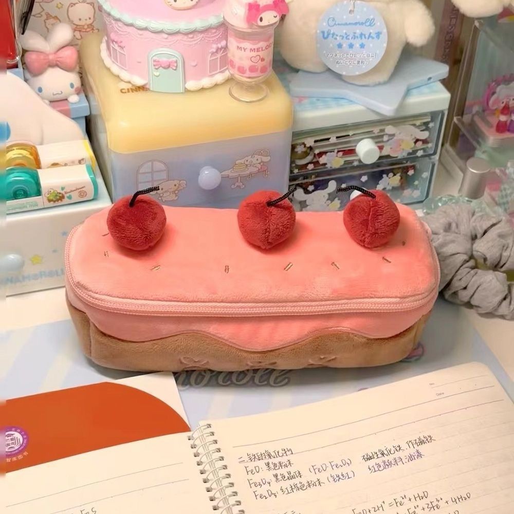 

2024Cherry Cake Pencil Case GirlsinsSimple Stationery Carrying Case