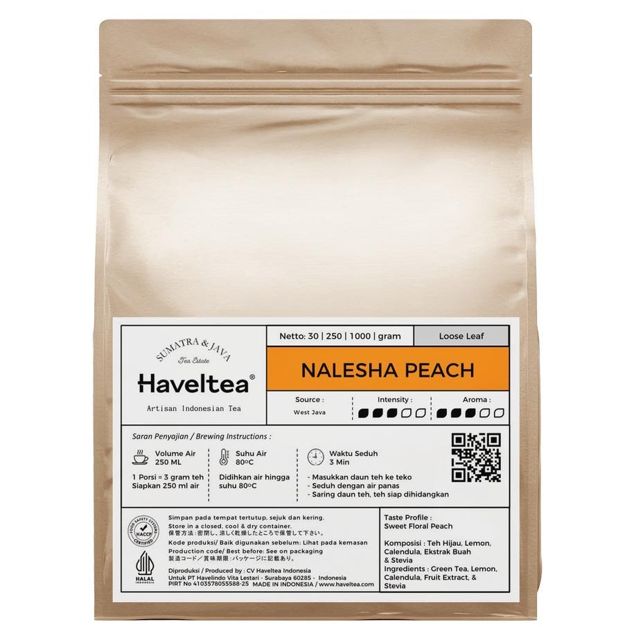 

BIG SALE NALESHA PEACH | POUCH | HAVELTEA | TEH HIJAU PEACH APRIKOT | FRUIT TEA !!!!!