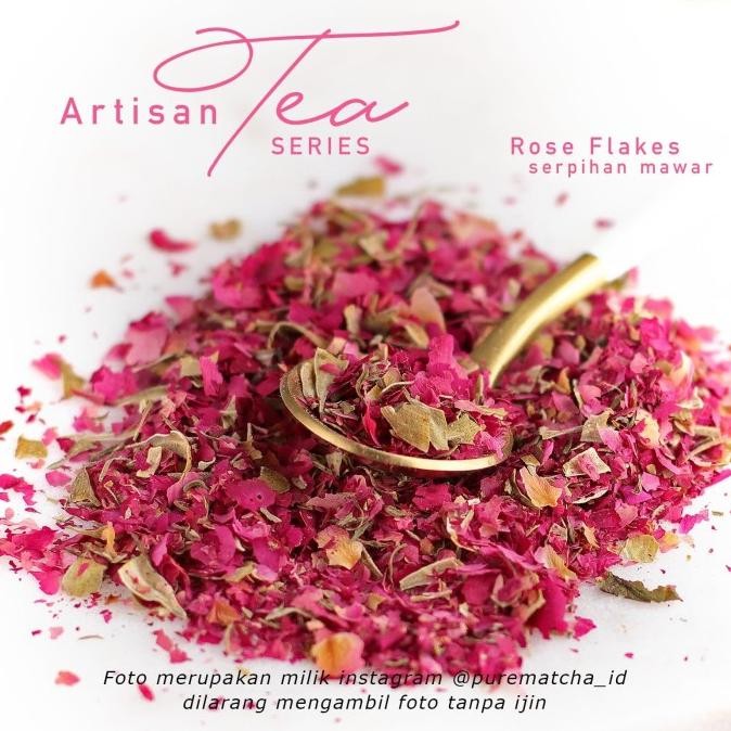 

NEW PRODUK ARTISAN TEA CAFE - ROSE FLAKES 50GR MAWAR KERING HANCUR DRIED ROSEBUD !!!!!