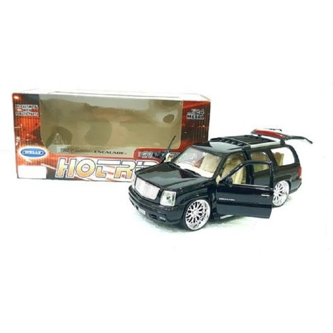 Welly Nex Cadillac Escalade 2002 Hot Rider Hitam Skala 1:24