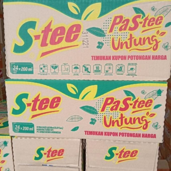 

NEW PRODUK S-TEE / STEE MINUMAN TEH KOTAK 200 ML (KEMASAN KARTON) GOJEK GRAB ONLY !!!!!