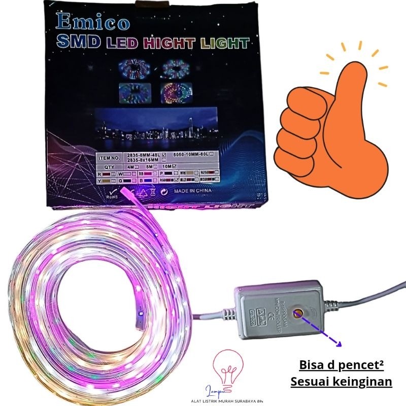 LED STRIP SMD EMICO RGB WARNA WARNI