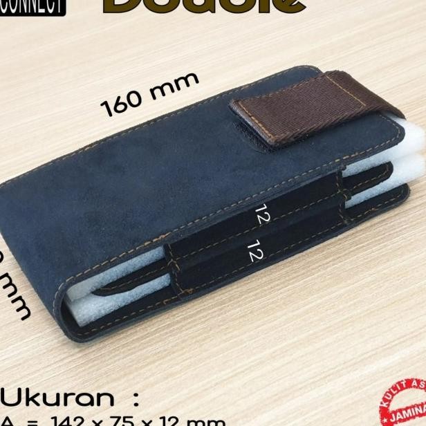 Sarung Hp Double Kulit Universal 5 Inch - 7 Inch