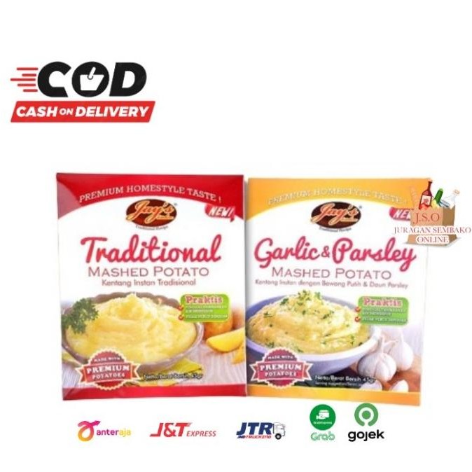 

JAYS MASHED POTATO TRADITIONAL / MASHED POTATO GARLIC PARSLEY JAYS