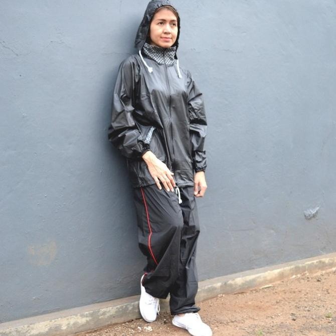 Jaket Sauna Roduta Runblack Setelan