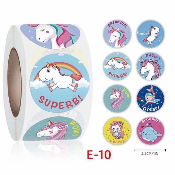 

Stiker Unicorn Thank You Label Sticker Ucapan Kado Anak Tempelan Lucu