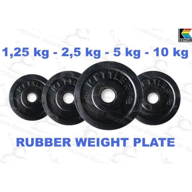 Kettler Rubber Plate 5 Kg - Piringan Dumbel Barbel Karet Beban