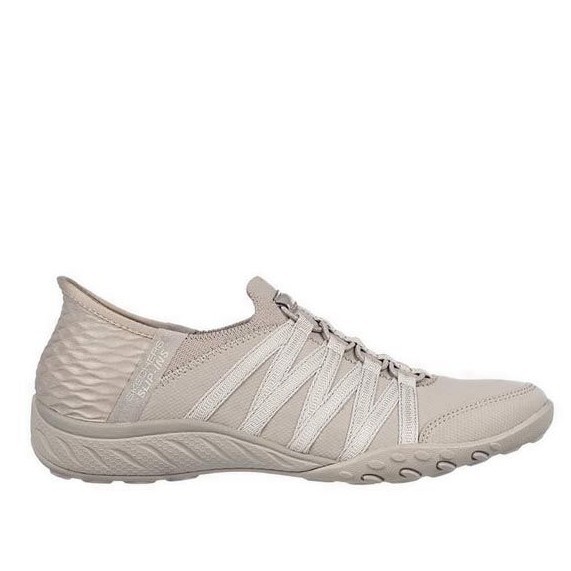 Baru Skechers Slip-Ins Breathe-Easy Women'S Shoes - Taupe Original Kekinian