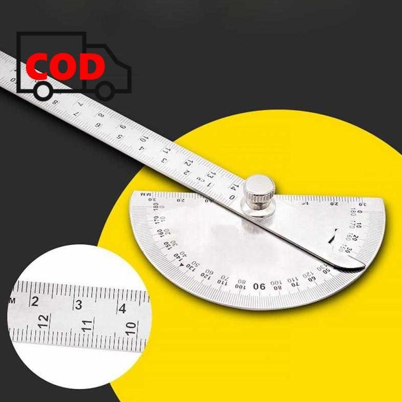 

TERMURAH Penggaris Busur Stainless Steel 180 Derajat 14.5cm Alat Ukur Mistar Pengukur Garis Sudut Kemiringan Bangunan Multifungsi Aw89