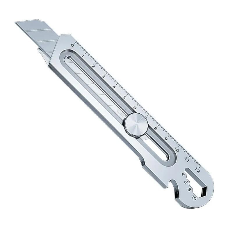 

TERMURAH 6in1 Pisau Cutter 18mm multifungsi baja cuter besi stainless besar 5pc mata pisau cutter pisau pemotong kertas in-129