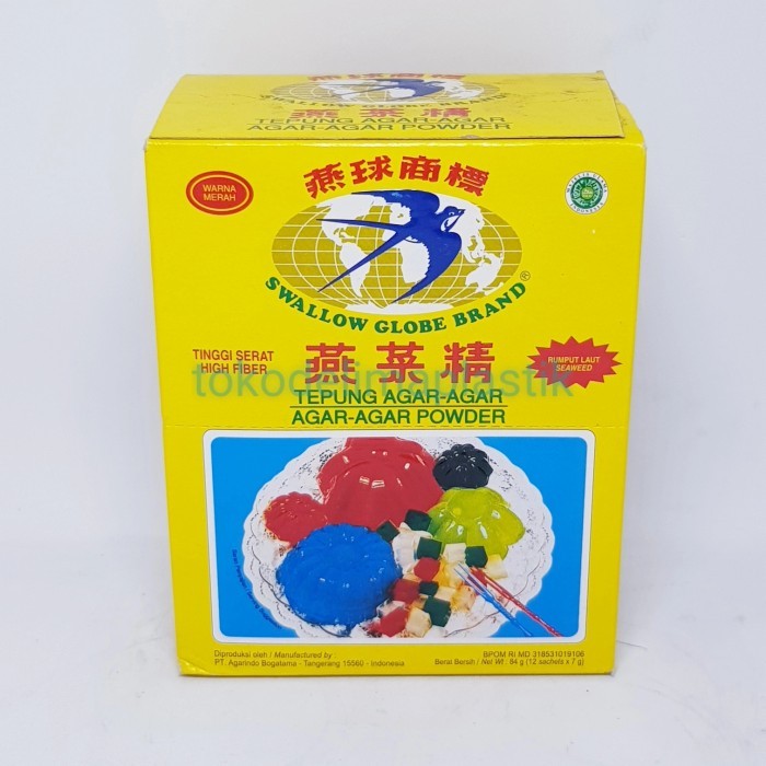 

Agar-Agar Swallow Globe 84g (12 Sachet x 7g)