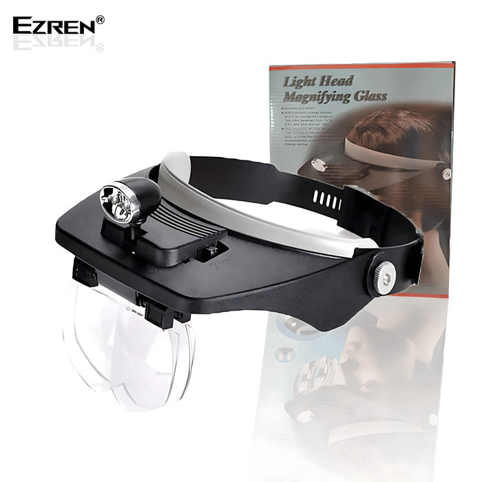 

Ready Ezren EZ-0494 Light Head Magnifying Glass Kaca Pembesar Model Topi Led