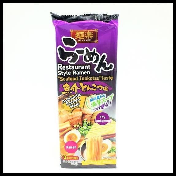 

[Isi 2 Porsi] Menraku Seafood Tonkotsu Japanese Ramen - Mie Jepang