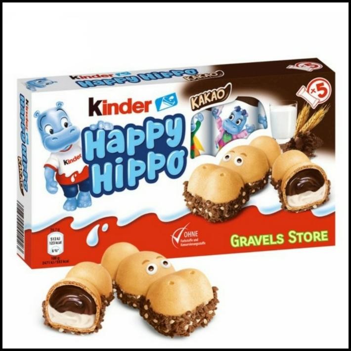 

[103Gr] Ferrero Kinder Happy Hippo - Biskuit Cokelat Kakao Choco Cacao