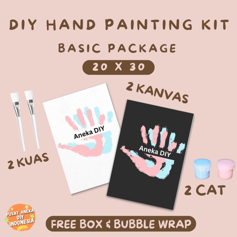 

Super Murah Diy Hand Painting Kit 1 Set Canvas Board Couple | Kanvas Lukis Cap Tangan Pasangan 7X7 20X20 20X30 Garansi