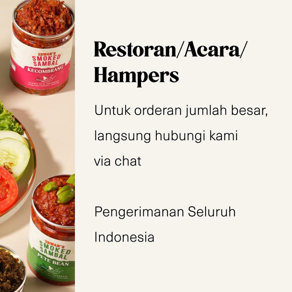 

Irwan'S Smoked Sambal - Paket Hemat Bundle 3 Rasa Sambal (Pedas Gledek, Kecombrang, Hijau Asap)