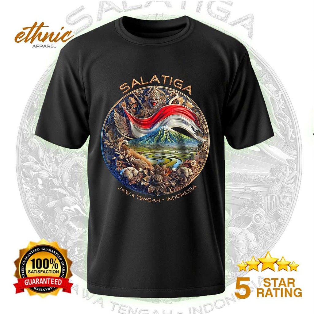 T-shirt Kaos Distro SALATIGA - JAWA TENGAH - Premium Quality - SLTX4