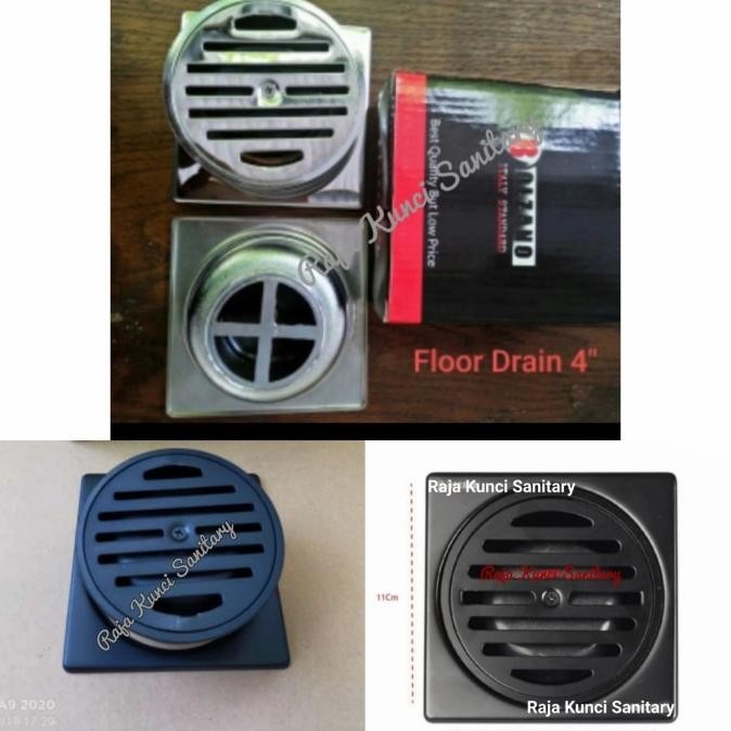 Floor Drain Model Toto/Wasser Stainless/Black/Hitam/Saringan Got Segi