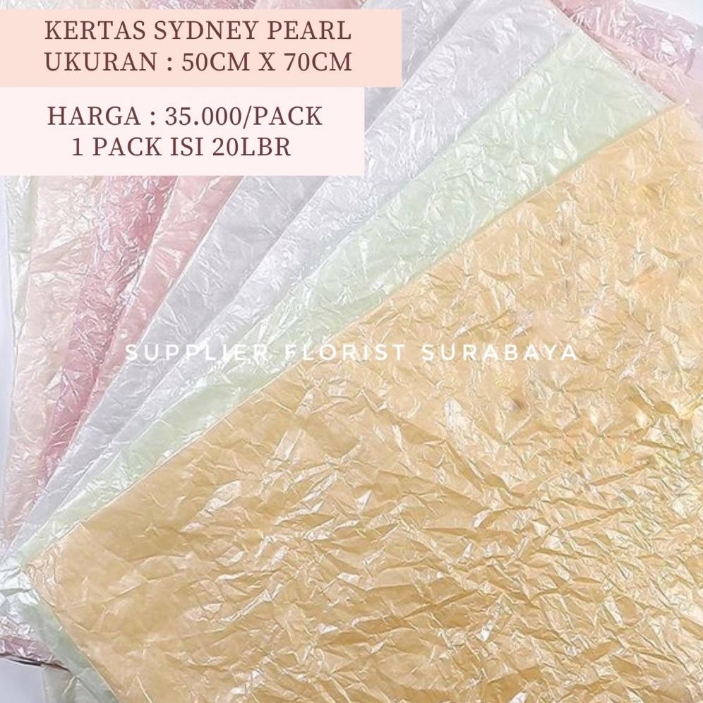 

Big Sale [1 Pack Isi 20 Lembar] Kertas Sydney Pearl 50Cm X 70Cm Kertas Buket Bunga Korean Kertas Kremes Lungsut Lungset Kertas Tissue Untuk Baju Sepatu Kue Tart Fx-4