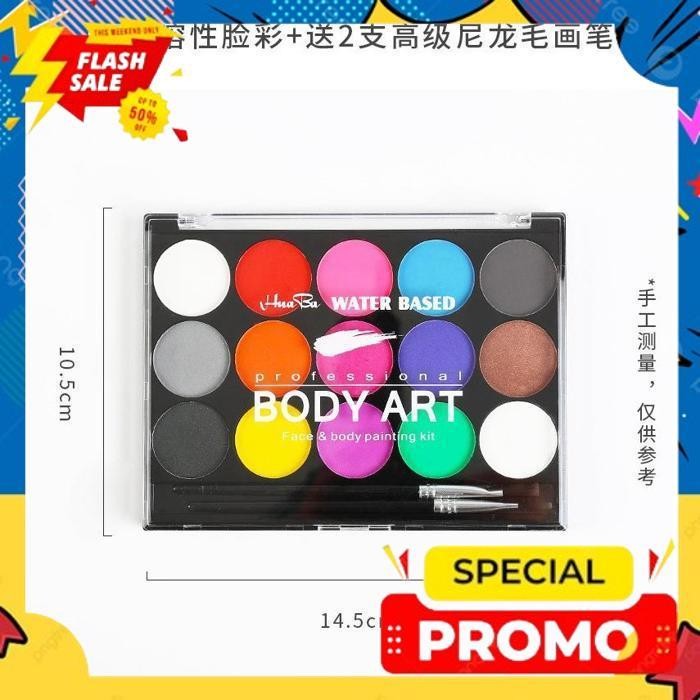 

TODAY FPWC PALET 15 WARNA FACE PAINT WATERCOLOR PAINTING MAKEUP OIL SPECIAL FURUBA