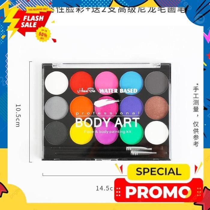 

PROMO FPWC PALET 15 WARNA FACE PAINT WATERCOLOR PAINTING MAKEUP OIL SPECIAL FURUBA
