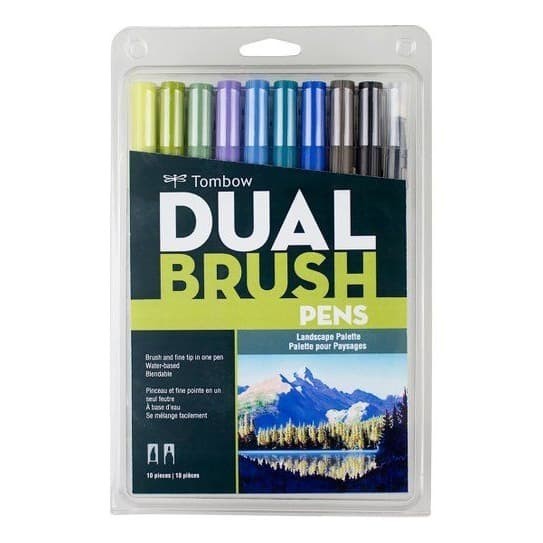 

Ba Tombow Dual Brush Pen Set 10 Colors Landscape Palette Murah Hemat