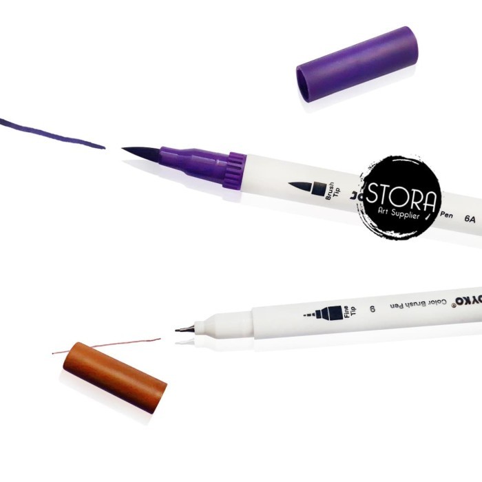 

Ba Joyko Brush Pen Colour Dual Tip Spidol Set 24 Warna Clp-07