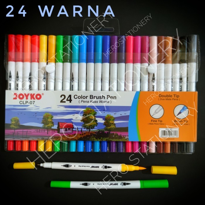 

Ba Pena Gel Kuas Color Brush Pen Joyko Set 24 Warna Clp-07