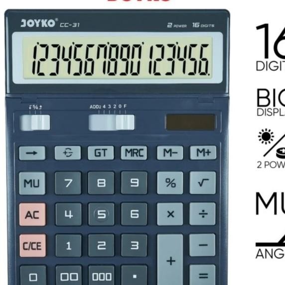 

Kalkulator Meja Joyko Cc 31 16 Digit - Calculator Big Display Lcd Cc31