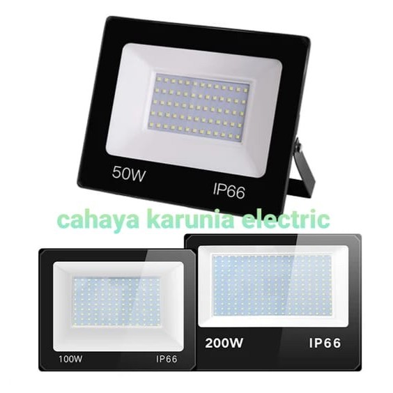 Lampu sorot LED 30 watt - 400 watt waterproof IP 66 anti hujan - Putih, 30 watt