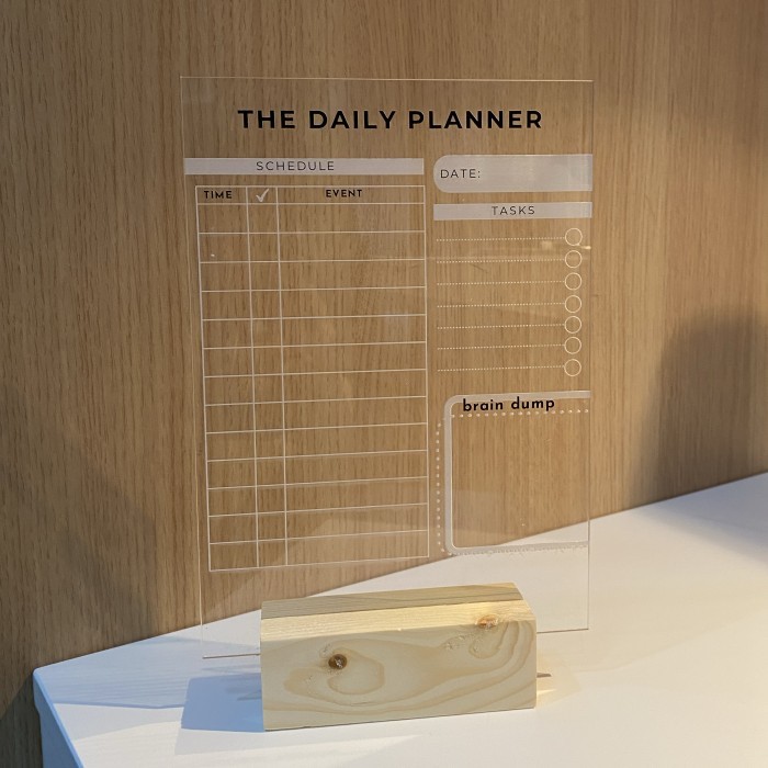 

Sale The Daily Planner Acrylic Akrilik Free Marker Dan Kayu Penyangga