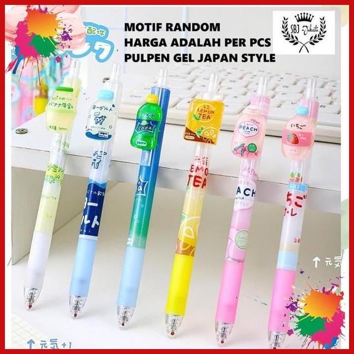 

(SBJJ) PULPEN GEL PEN GENKI RICHI BALLPOINT ALAT TULIS 0.5MM GLOW IN THE DARK