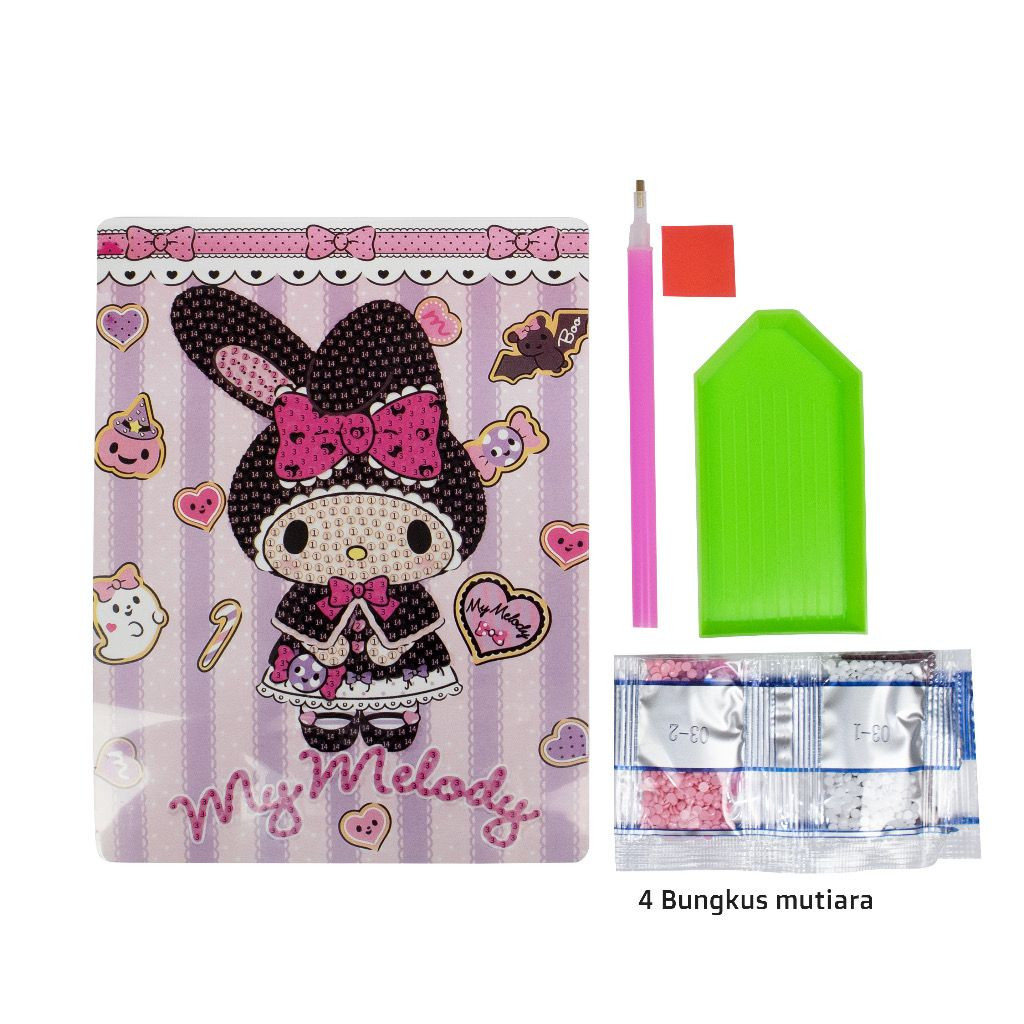 

Coba Diy Diamond Sticker Stiker Anak Magic Sticker Diamond Beads - Sanrio X10