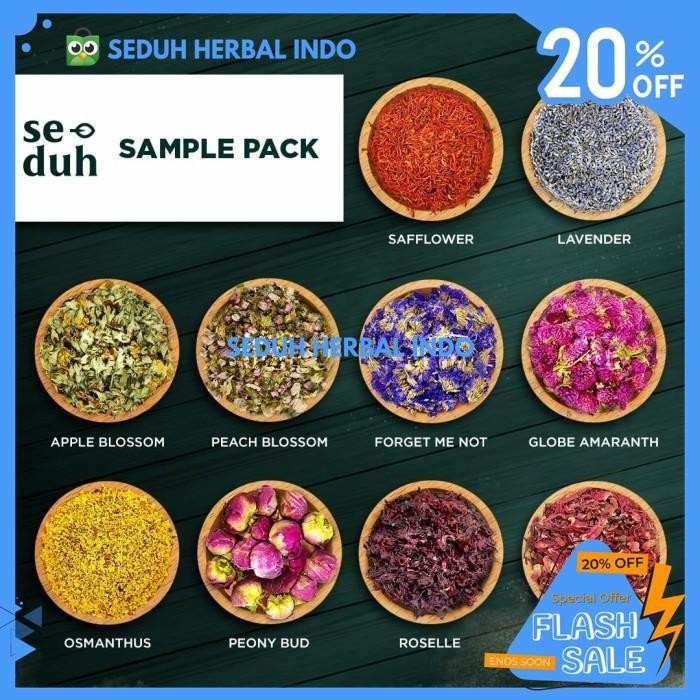 

SAMPLE PACK FLOWER TEA SERIES B - LAVENDER SAFFLOWER PEONY OSMANTHUS