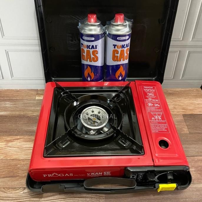 Paket Kompor Portable Progas + 2 Tabung Gas (Free Koper) Promo