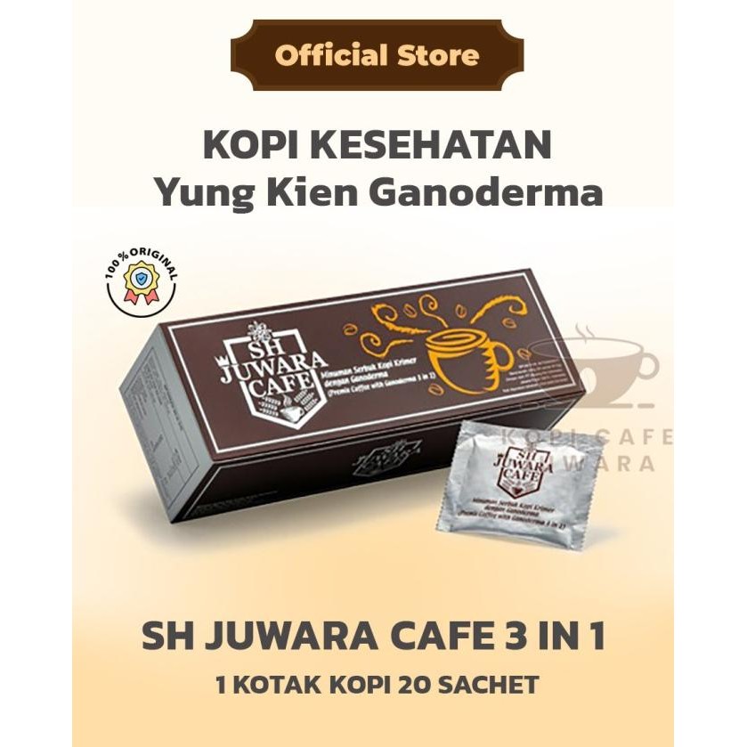 

KOPI SH JUWARA CAFE 3 IN 1 - KOPI KESEHATAN GANODERMA - KOPI JUWARA