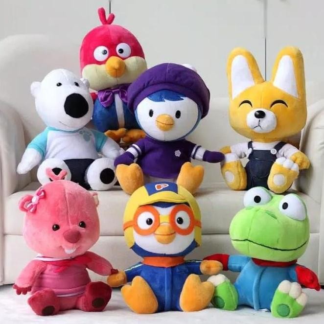 READY BONEKA PORORO ORIGINAL 20CM IMPORT ASLI PORORO KARTUN KOREA MRS02
