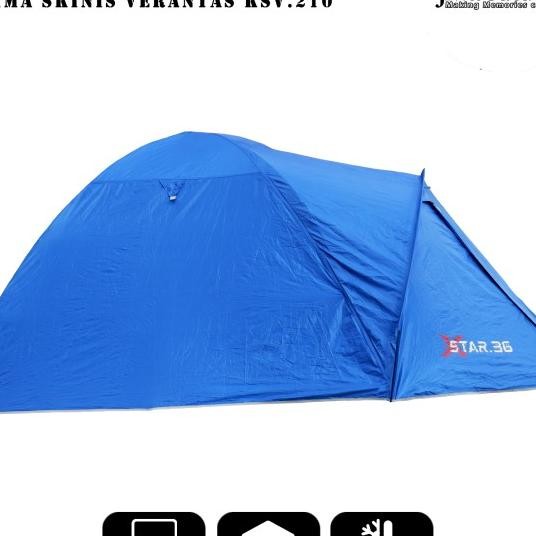 Cover Tenda Teras Camping Layer Tenda 4-5 Person Outer Pelindung Wp