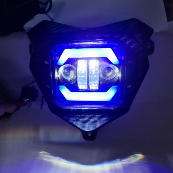 Tutup Mesin Honda Crf 150 + Cover Blok Satu Set Lampu Depan Case Besi