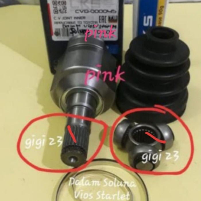 Cv Joint Dalam As Kopel Dalam Toyota Soluna Vios Starlet Ep80 1300Cc
