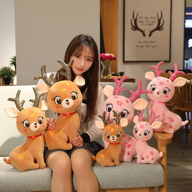 40cm Mainan Mewah Rusa Sika Lucu Boneka Rusa Kecil Yang Indah Hadiah Ulang Tahun Anak