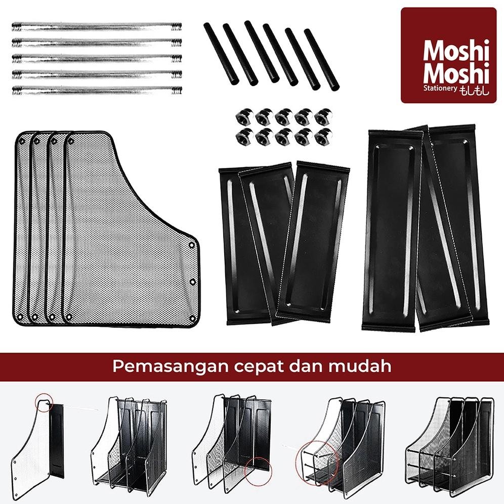 

SALE File Box Foldable Steel 3 Layer Rak Penyimpanan Dokumen 3 Sekat Jaring Besi th-1