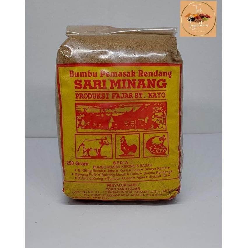 

Bumbu Pemasak Rendang Sari Minang Asli 500gr TRS