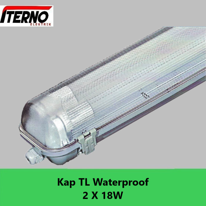 Kap Lampu Waterproof 2x18 2x18W TL LED 2x8W IP65