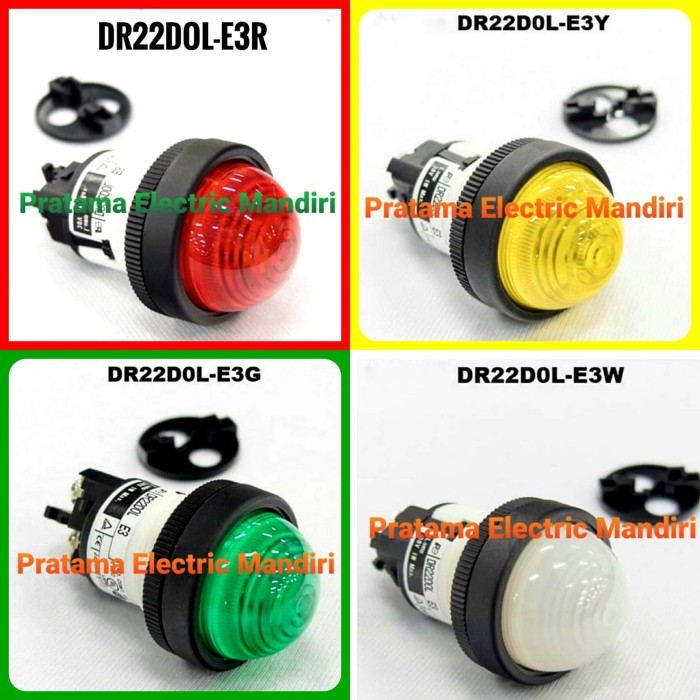 FUJI Pilot Lamp DR22DOL-E3R DR22DOL-E3Y DR22DOL-E3G DR22DOL-E3W