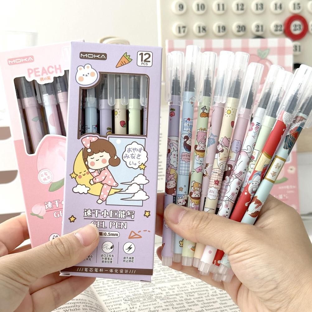 

ter-98 1 LUSIN (12 PCS) PULPEN GEL TIP RUNCING MOTIF KARTUN LUCU / PULPEN GEL KARAKTER KARTUN LUCU 0,5MM LG Hemat