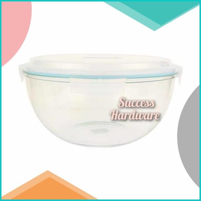 GLASSLOCK MANGKUK ADONAN 4 LTR/NEW GLSLOCK NEW MIXING BOWL 4L AQUA BL