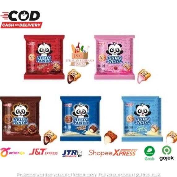 

( JSO ) HELLO PANDA 10 GR MILK COKLAT STRAWBERRY COOKIES AND CREAM DOUBLE CHOCO SUSU SNACK MAKANAN RINGAN HALAL