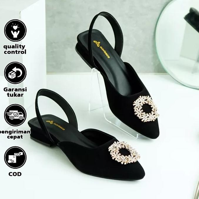 Special Sale Sandal Heels Mules Wanita Adelia Ck 04 Rhh-1823